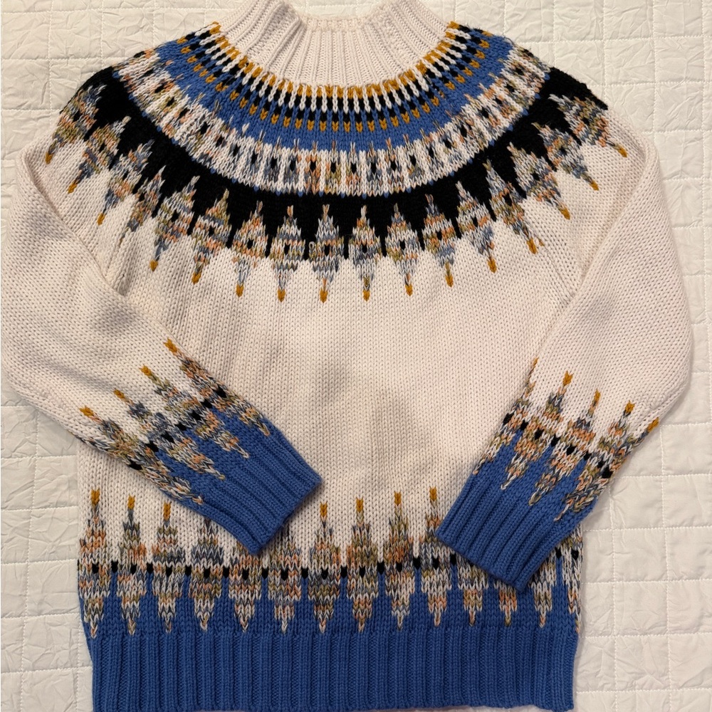 Cocobleu print sweater With Gold Sparkle